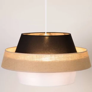 Britop LAMPA wisząca PRETO JUTE 150160104 abażurowa OPRAWA zwis beżowy biały czarny - Lampy sufitowe - miniaturka - grafika 1