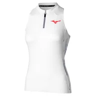 Koszulki sportowe damskie - Damski podkoszulek Mizuno Daybreakers Printed Tank W White Icelandic Blue M - miniaturka - grafika 1
