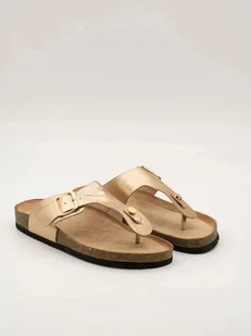 Bellucci Japonki w kolorze złotym - Klapki i japonki damskie - miniaturka - grafika 1