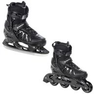 Łyżwy - Rolki Łyżwy Hokejowe 2w1 RAVEN Expert Black 43-46 - miniaturka - grafika 1