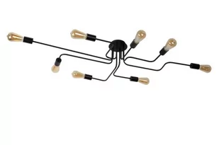 Lucide Natynkowa LAMPA sufitowa LESTER 21112/08/30 metalowa OPRAWA industrialna żarówki bulbs loft czarna 21112/08/30 - Lampy sufitowe - miniaturka - grafika 1