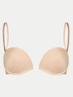 Biustonosze - Wonderbra Biustonosz z fiszbiną WB009243 Beżowy - miniaturka - grafika 1