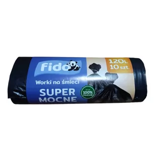 Fido Worki na śmieci Czarne 120, 10 sztuk - Worki na śmieci - miniaturka - grafika 1