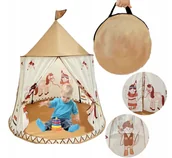 Namioty i tipi dla dzieci - TIPI NAMIOT INDIAŃSKI DLA DZIECI TEEPEE DO DOMU POKOJU OGRODU WIGWAM DOMEK - miniaturka - grafika 1