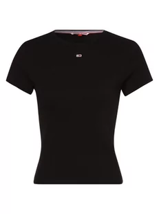Tommy Jeans - T-shirt damski, czarny - Koszulki i topy damskie - miniaturka - grafika 1