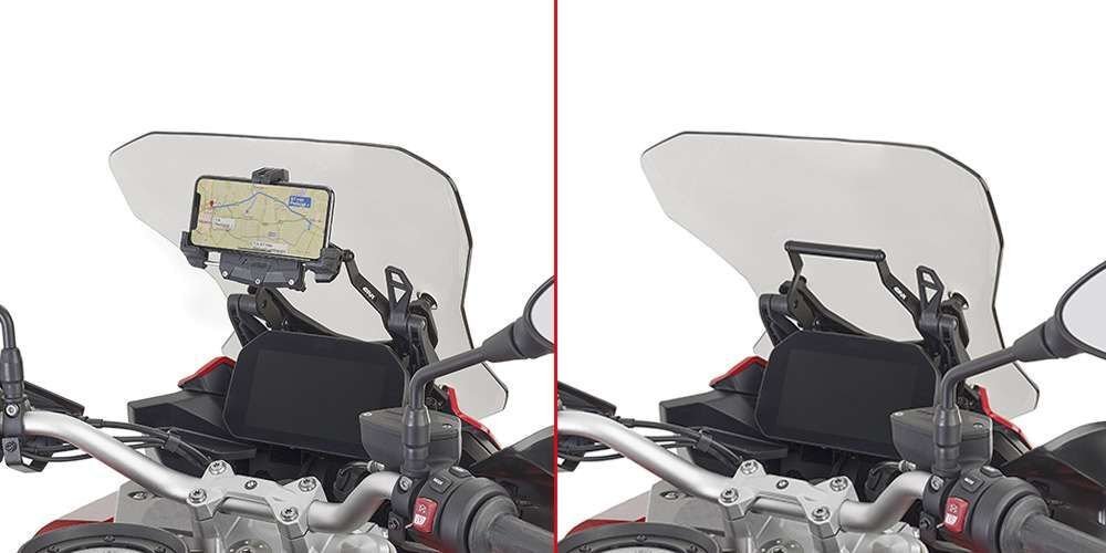 Poprzeczka Givi FB5137 do montażu na przedniej szybie dla S902A, S920M, S920L i uchwyt na nawigację/smartfon