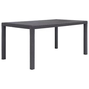 vidaXL Stół ogrodowy, 150x90x72 cm, plastikowy, brązowy - Stoły ogrodowe - miniaturka - grafika 1