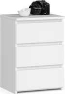 Szafki nocne - Fabryka Mebli Akord Szafka nocna CL3 40 cm 3 szuflady - biała - miniaturka - grafika 1