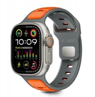 Akcesoria do smartwatchy - Pasek Tech-Protect IconBand Line do Apple Watch 8 / 9 / 10 / 11 / SE / Ultra 44/45/46/49mm Grey/orange - miniaturka - grafika 1