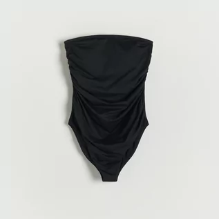 Stroje kąpielowe - Reserved - Gładki kostium jednoczęściowy - Czarny - grafika 1