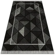Dywany zewnętrzne - Dywan ogrodowy piękny wzór Trójkąty efekt 3D 60x90 cm - miniaturka - grafika 1
