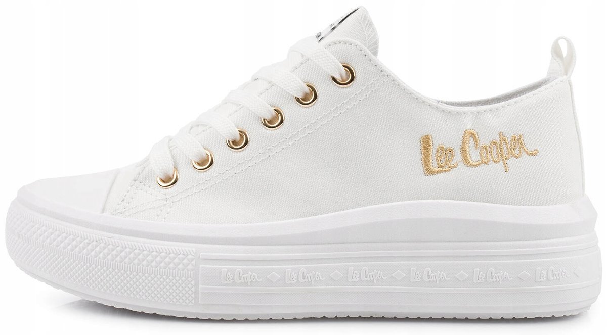 TRAMPKI LEE COOPER KLASYCZNE DAMSKIE TENISÓWKI NA CO DZIEŃ BIAŁE