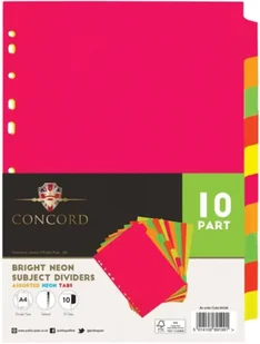 Przekładki do segregatora A4 10 blocz. neon PUKKA - Segregatory Przekładki do segregatora A4 10 blocz. neon PUKKA - Segregatory - miniaturka - grafika 1