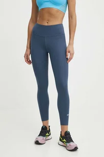 Reebok legginsy treningowe Active Collective Dreamblend kolor niebieski gładkie 100076330 - Legginsy - miniaturka - grafika 1