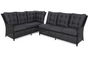 Narożny zestaw mebli ogrodowych lewy Alicante Grey / Grey Melange z pufami - Meble ogrodowe - miniaturka - grafika 4