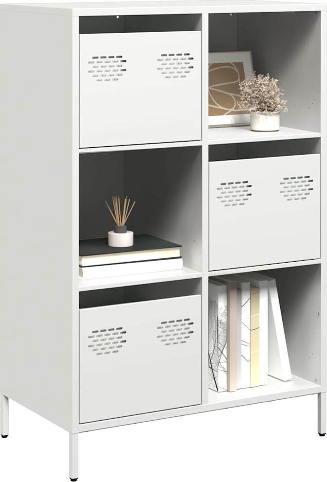 vidaXL vidaXL Szafka, biała, 68x39x103,5 cm, stal