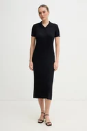 Sukienki - Pepe Jeans sukienka PATRICIA kolor granatowy midi dopasowana PL953730 - miniaturka - grafika 1