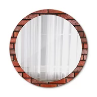 Lustra - Okrągłe Lustro Ścienne Czerwona cegła 100cm - miniaturka - grafika 1