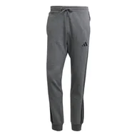 Spodnie męskie - adidas Mężczyźni ESSENTIAL THREE STRIPES FLEECE PANT, dark grey heather/black, XXL - miniaturka - grafika 1