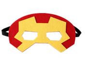 Dodatki do strojów karnawałowych - Maska Filcowa Iron Man Superbohater Strój Przebranie Kostium Urodziny - miniaturka - grafika 1
