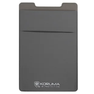 Przyklejane etui z lycra na kartę (szary) - Etui na dokumenty i karty - miniaturka - grafika 1