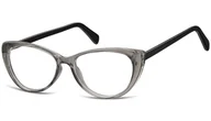 Okulary korekcyjne, oprawki, szkła - Sunoptic Okulary oprawki zerówki korekcyjne Kocie Oczy AC19G - miniaturka - grafika 1