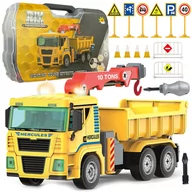 Samochody i pojazdy dla dzieci - Ciężarówka Auto Zestaw Do Skręcania Napęd Dźwięk  U719 - miniaturka - grafika 1