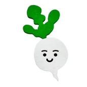 Dodatki do strojów karnawałowych - RZEPA FILCOWA BIAŁA 16x8cm - miniaturka - grafika 1