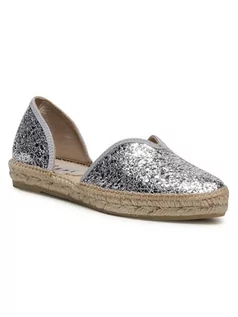 Espadryle damskie - Manebi Espadryle Open-Side Flats G 0.3 O0 Srebrny - grafika 1