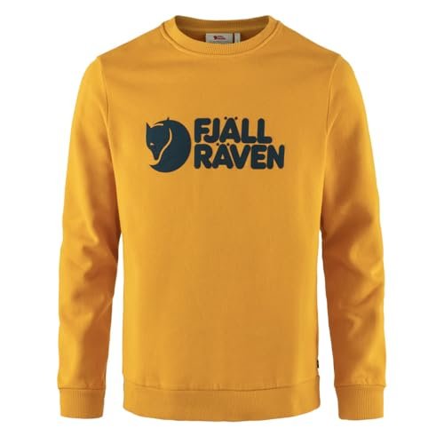 Fjallraven 84142-161 Logo Sweater M Długa Koszulka Męska Musztarda Żółty Rozmiar XS