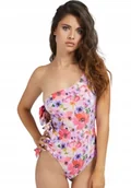 Stroje kąpielowe - Guess Jednoczęściowy Strój Kąpielowy Kwiatowy na Jedno Ramiączko M Gxa - miniaturka - grafika 1