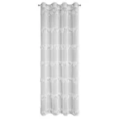 Zasłony - Zasłona 140x250 Sotera biała paski gotowa na przelotkach - miniaturka - grafika 1