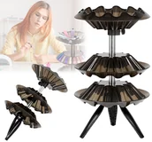 Meble fryzjerskie - Wózek pomocnik kosmetyczny fryzjerski stojak obrotowy na lakiery akcesoria do manicure na akcesoria fryzjerskie - miniaturka - grafika 1