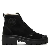 Botki damskie - Trapery Palladium 98867-008-M Czarny - miniaturka - grafika 1