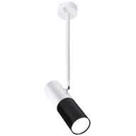 Lampy sufitowe - Candellux Lampa wisząca regulowana tuba biało-czarna 31-77912 31-77912 - miniaturka - grafika 1