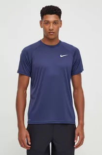 Koszulki męskie - Nike t-shirt treningowy kolor granatowy gładki - grafika 1