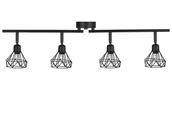 Lampy sufitowe - Lampa spot 4-punktowa metalowa czarna ERMA - miniaturka - grafika 1