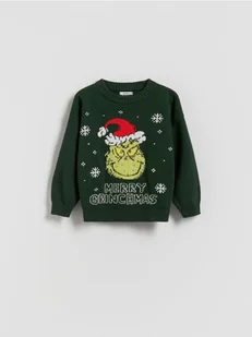 Reserved - Świąteczny sweter Grinch - zielony - Bluzy i sweterki niemowlęce - miniaturka - grafika 1