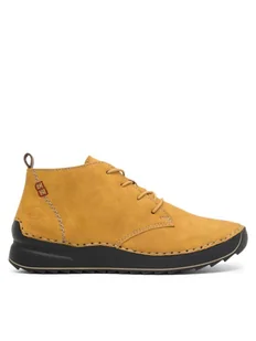 Rieker Botki 51510-68 Żółty - Botki damskie - miniaturka - grafika 1