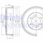 Bębny hamulcowe - DELPHI Bęben hamulcowy BF461 - miniaturka - grafika 1