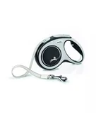 Smycze dla psów - FLEXI Smycz automatyczna New Comfort M taśma 5 m kol. czarny - miniaturka - grafika 1