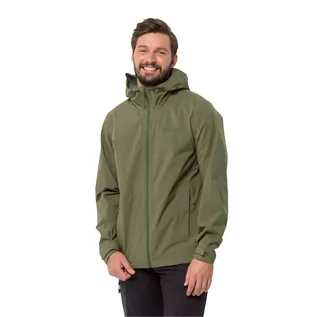 Kurtki męskie - Męska kurtka przeciwdeszczowa Jack Wolfskin ELSBERG 2.5L JKT M greenwood - S - grafika 1