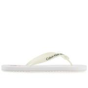 Klapki i japonki męskie - Japonki Calvin Klein Slippers YM0YM00656-YBR - białe - miniaturka - grafika 1