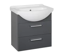 Szafki łazienkowe - Szafka łazienkowa z umywalką wisząca 50 cm Aspen - miniaturka - grafika 1