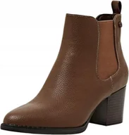 Botki damskie - ESPRIT BOTKI DAMSKIE BRĄZOWE NA OBCASIE NA ZAMEK 39 Ż8C - miniaturka - grafika 1