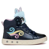 Buty dla dziewczynek - Sneakersy Geox J Skylin Girl  J468WA 0NFBH C4243 M Granatowy - miniaturka - grafika 1