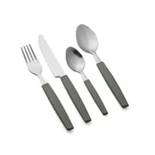 Zestawy sztućców - Sztućce Allegra 16 elementów srebrno-szałwiowy - miniaturka - grafika 1