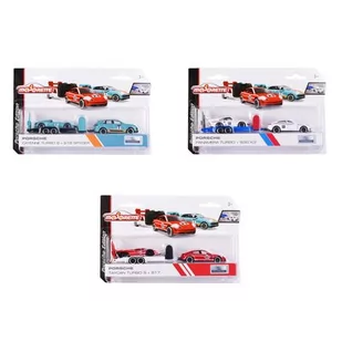 Zestaw pojazdów MAJORETTE Porsche z przyczepą 212053112 (1 zestaw) - Samochody i pojazdy dla dzieci - miniaturka - grafika 1
