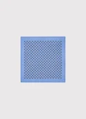 Dodatki do ubrań - Niebieska poszetka męska w mikrowzór - miniaturka - grafika 1