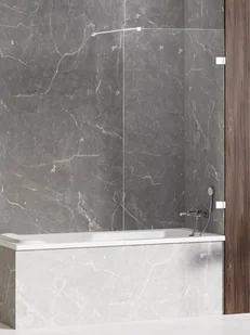 Parawan nawannowy New Trendy Avexa 90x150 cm 1-częściowy stały uniwersalny biały EXK-2964-WP - Parawany nawannowe - miniaturka - grafika 1